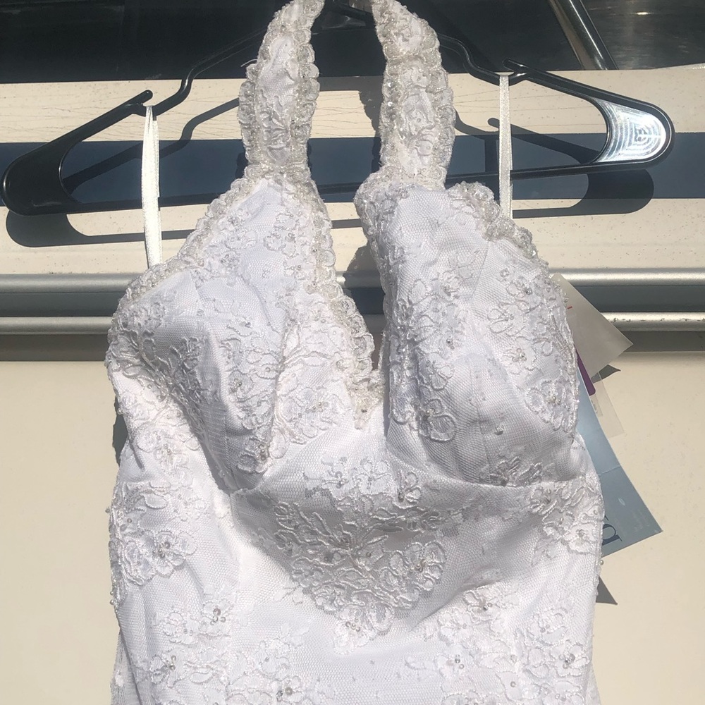 Beautiful white wedding dress